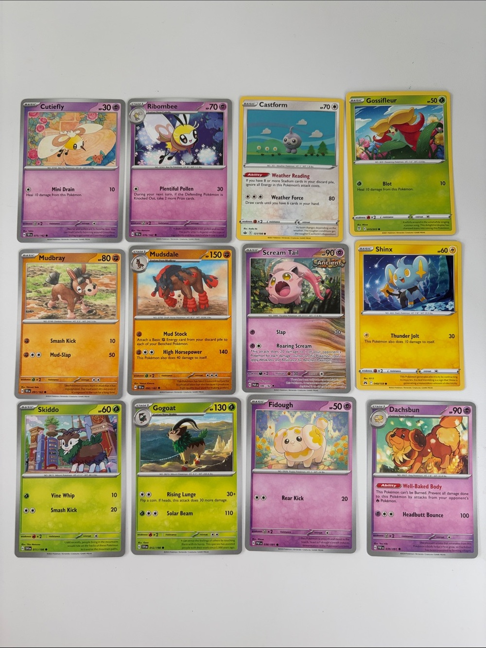 💖 Cute Pokémon Lot | Fidough Cutiefly Ribombee Gossifleur Scream Tail ✨5/$25✨